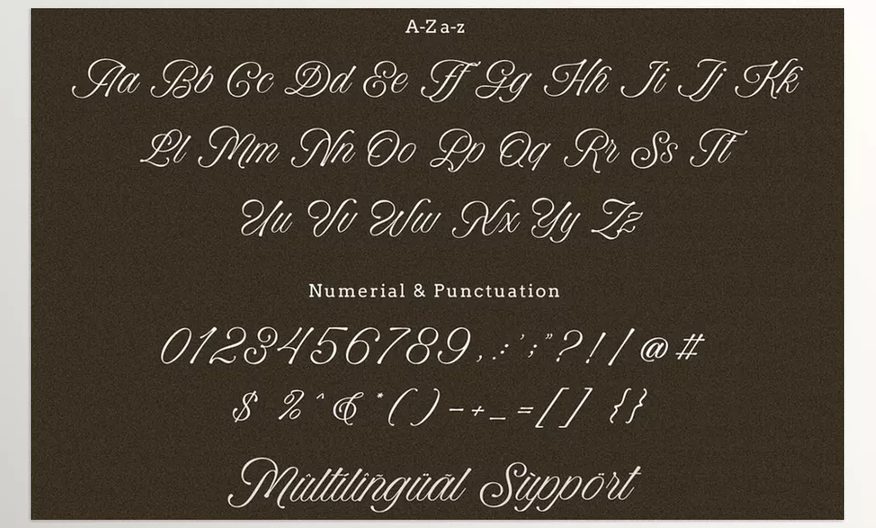 Winter Rhapsody Calligraphy Font - Perfectly poised for weddings, branding, and all things elegant.
