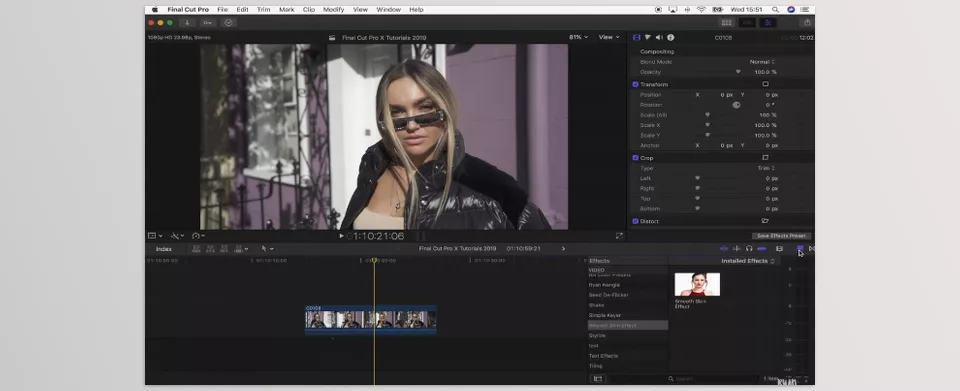Smooth Skin Effect - Instantly add smooth, cinematic transitions to your videos with a simple drag and drop.