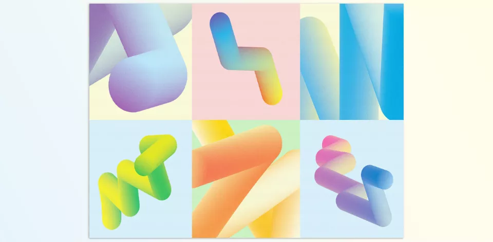 UI8 - Blender Gradient Blends Collection - Unleash your creativity with a dynamic collection of unique geometric shapes and intriguing forms, perfect for adding captivating flair to any design.