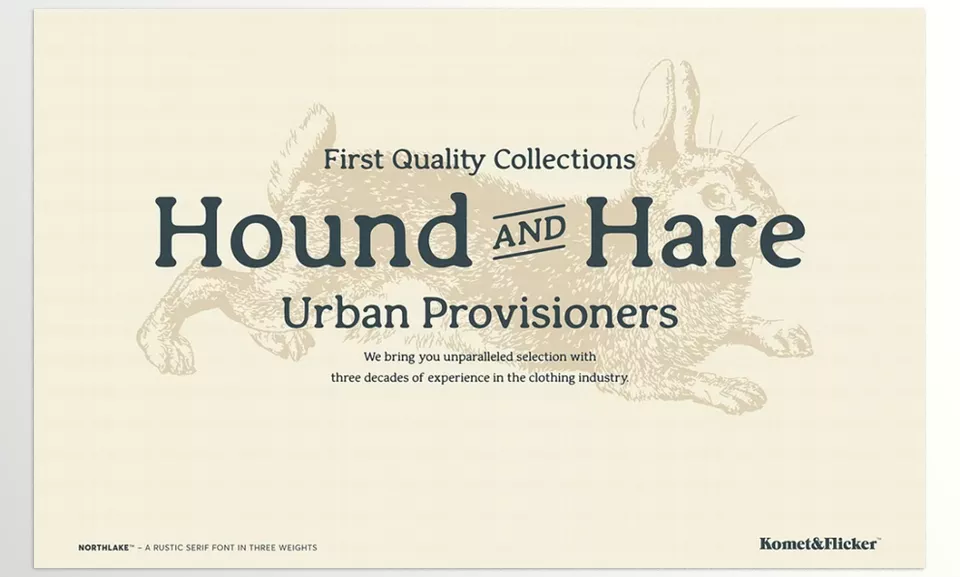Northlake A Rustic Serif Font  - Vintage character meets modern functionality—perfect for logos, packaging, and editorial spreads.