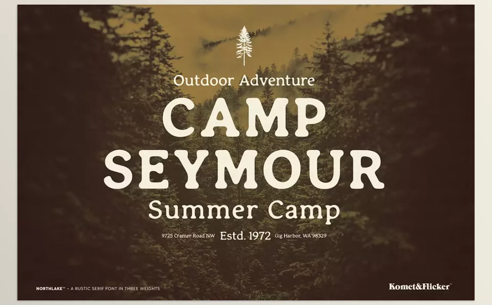 Northlake A Rustic Serif Font  - Soft edges and strong serifs combine for a look that's both timeless and approachable.