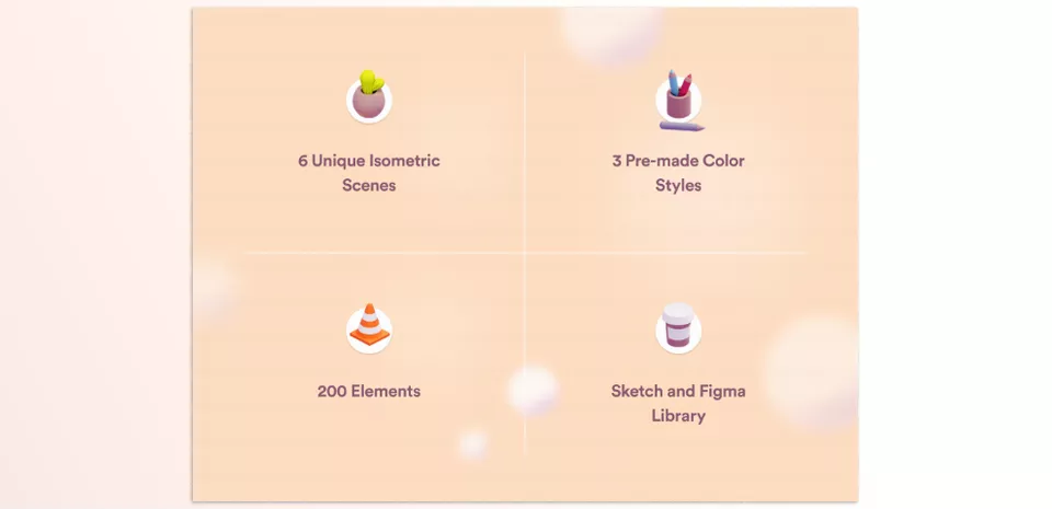 Cubbies 3D Workspace Illustrations - Build custom isometric workspaces with fully editable 3D scenes and design libraries.