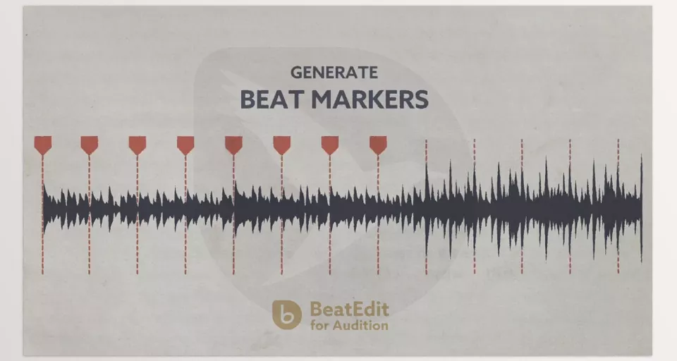 BeatEdit for Audition - Touchless audio editing with precise beat markers guarantees unrivaled accuracy.