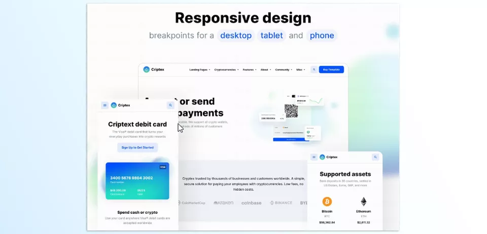 Ui8 - Criptex Framer Template for Crypto and Web3 Startups - Enhance the user journey in cryptocurrency with ready-made components.