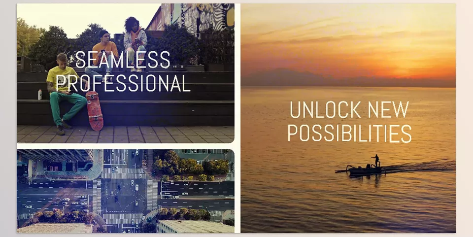 Collage Slideshow Split Screen Opener MOGRT - Capturing your attention for bespoke edits with ease. Transform media into an eye-catching visual experience.