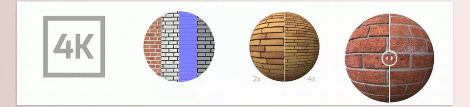 Arnold Brick Materials for Cinema 4D - Explore a variety of brick textures with seamless tiling for any project.
