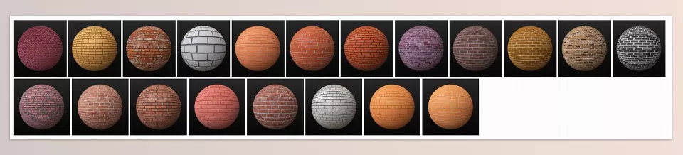 Arnold Brick Materials for Cinema 4D - Stunning realism with 4K resolution and PBR maps for renders. Achieve breathtaking realism in your renders with 4K resolution and PBR maps.