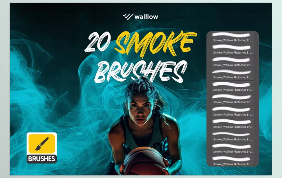Creative Market - Realistic smoke photoshop brushes - Reveal mesmerizing smoke accents as you transform art pieces with them.