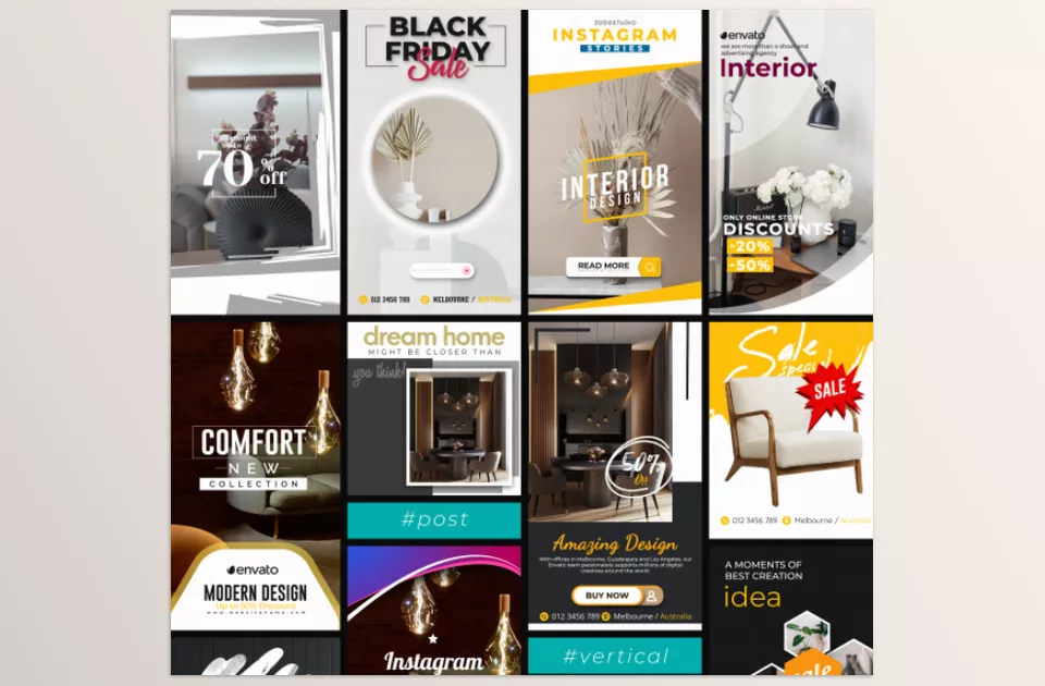 Instagram Stories Big Pack - Interior Instagram.