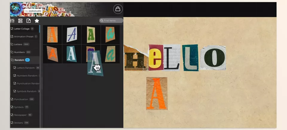 Ransom Letters - One click workflow.