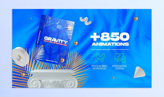Videohive – Gravity Download v1.1 26414068 (Social Media and Broadcast Pack)