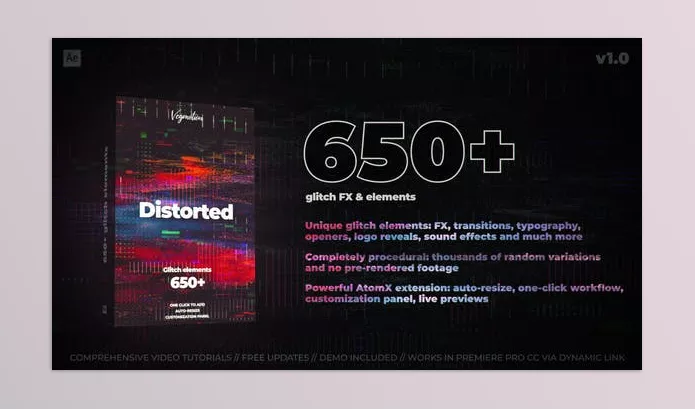 Videohive – 650 plus Glitch Elements For After Effects v1.1 Download 29662551