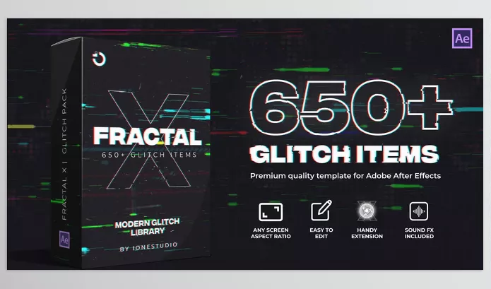 Videohive – FRACTAL X | 650+ Glitch Pack Download 36865814