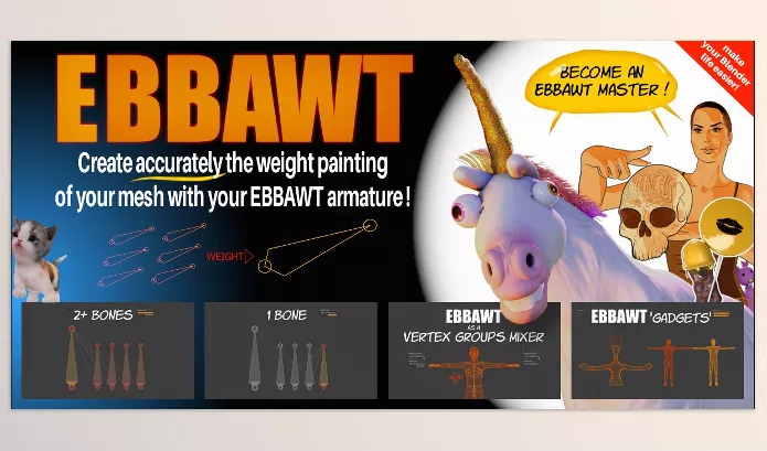 Blender – Ebbawt Download v1.0 (Accurate Weight Painting With Armature)