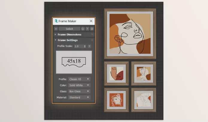 D95 DESIGN – Frame Maker Download v1.15 (upto 3dsMax 2024)