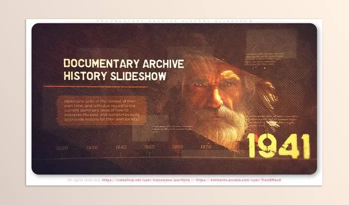 Videohive – Documentary Archive History Slideshow Download 50207001