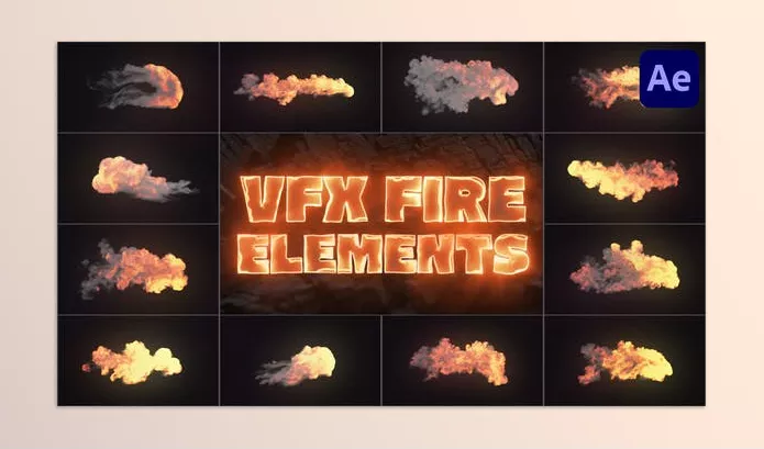 Videohive – VFX Fire Elements for After Effects Download 51093200