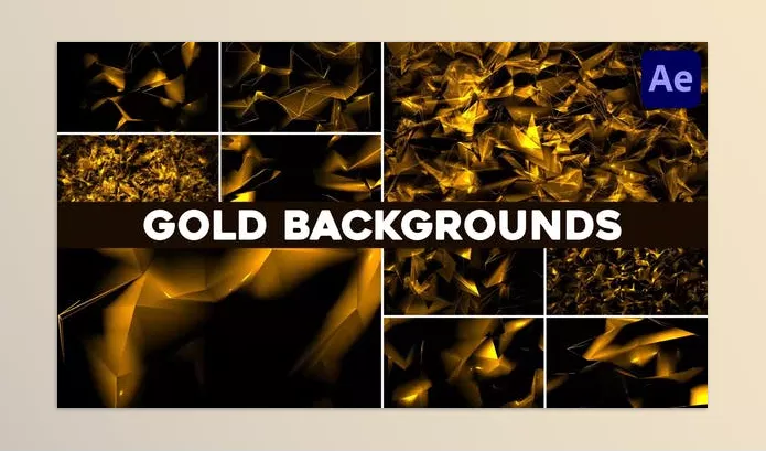 Videohive – Gold Backgrounds for After Effects Download 51311113