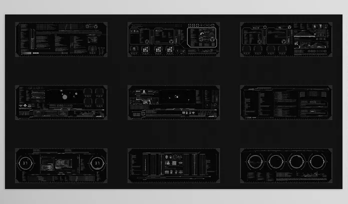 Videohive – Hud Large Screens for After Effects Download 52680718