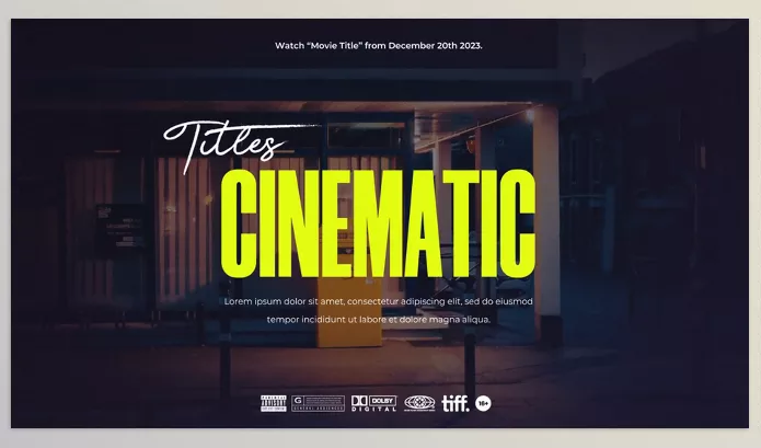 Videohive – Cinematic Film Titles Download 52871599
