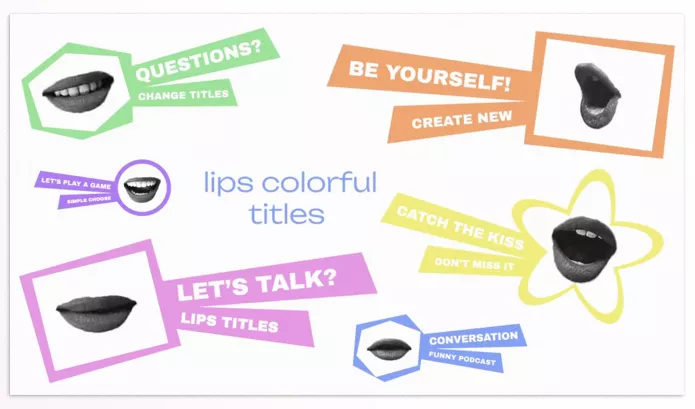 Videohive – Colorful Lips Titles Download 53275704