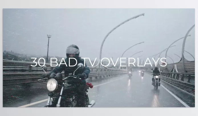 Videohive – 30 Bad TV Overlays Download 54495474