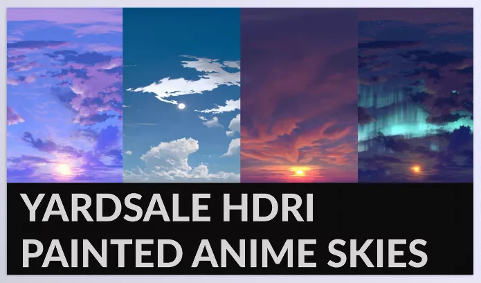 YARDSALE HDRI Painted Anime Skies Download 01