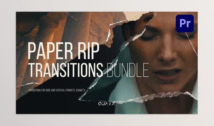 Videohive – Paper Rip Transitions for Premiere Pro Download 54981365