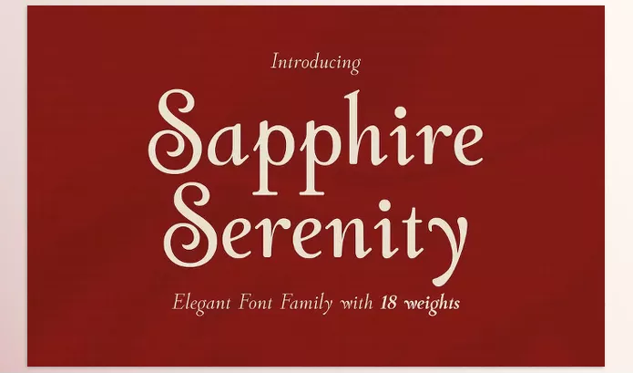 Creative Market – Sapphire Serenity Elegant Serif Download 289486798
