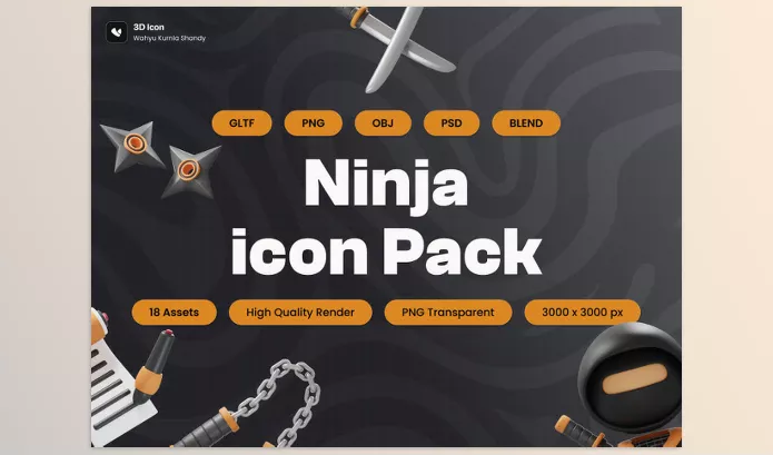 Ui8 – Ninja 3D Icon Pack Download