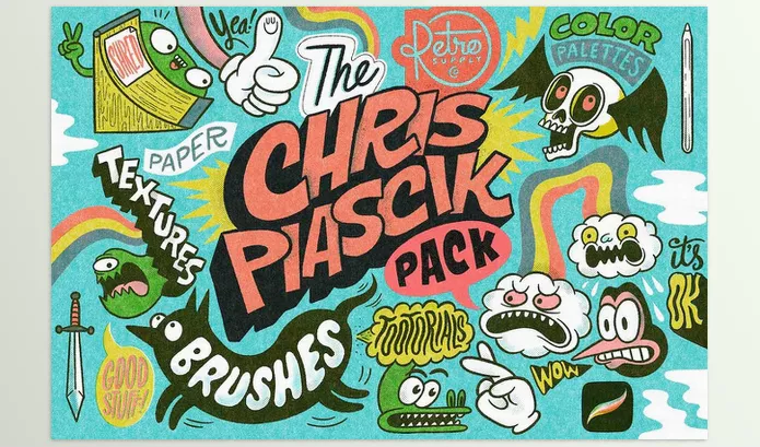 RetroSupply – The Chris Piascik Pack for Procreate Download