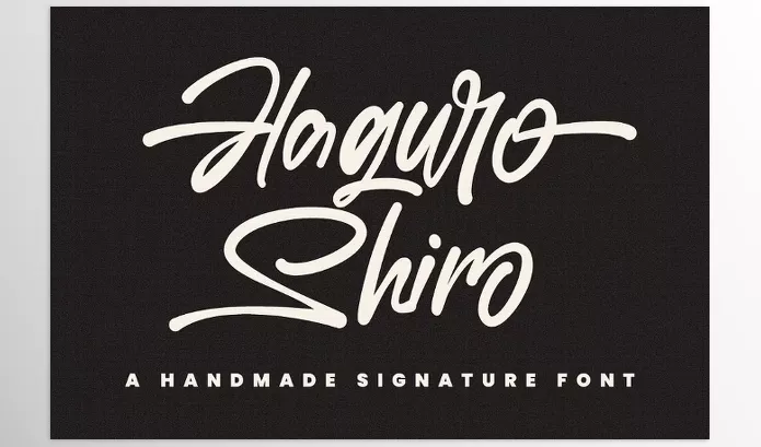 Creative Market – Haguro Shiro Signature Handmade Font Download 291265840