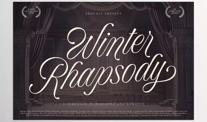 Creative Market – Winter Rhapsody Calligraphy Font Download 291263605