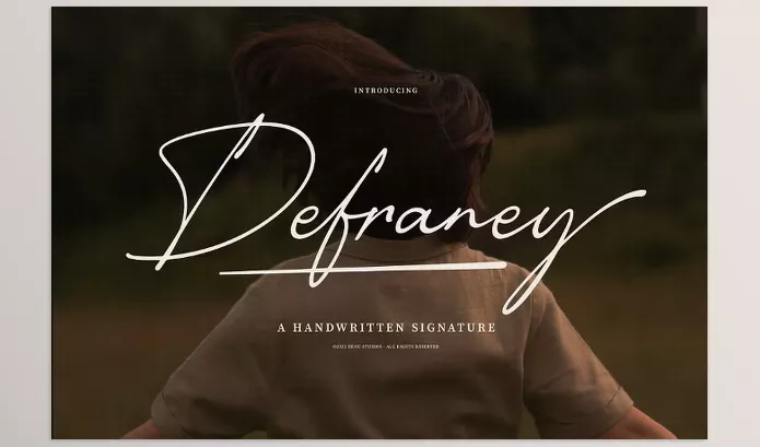 Creative Market – Defraney Handwritten Signature Font Download 291310190