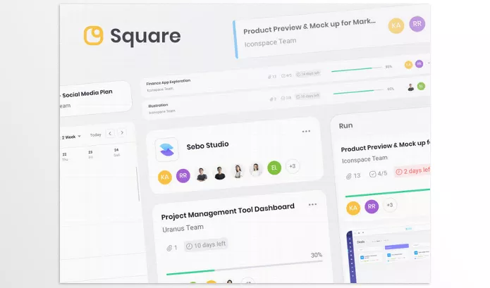 UI8 – Square Dashboard UI Kit Download