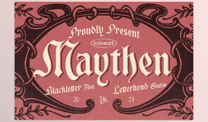 Creative Market – Maythen Blackletter Font Download 291339284