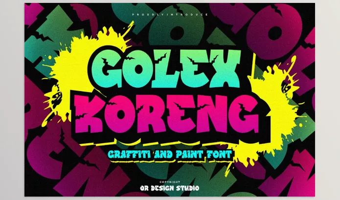 Creative Market – Golex Koreng Graffiti Font Download 291305563