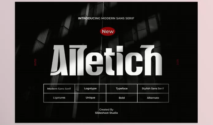 Slide Shoot – Alletich Unique Modern Sans Serif Font Download