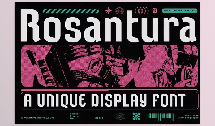 Creative Market – UT Rosantura A Unique Display Font Download 291138895