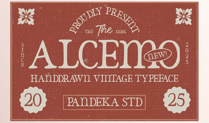 Creative Market – Alcemo Hand-Drawn Vintage Serif Download 291241148