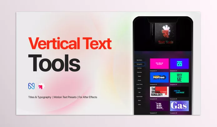 Videohive – Vertical Text Tools Titles Typography Reels Call Outs Download 58055756