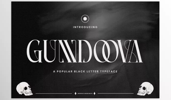 Creative Market – Gundoova Blackletter Serif Font Download 291534628