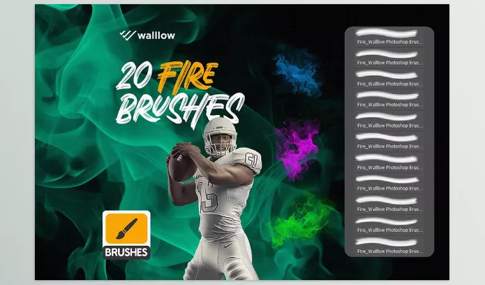 Creative Market – Fire and Smoke Photoshop Brushes Download 291402557