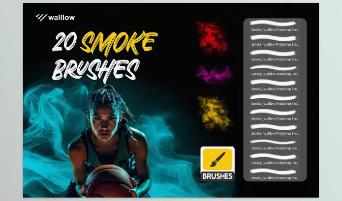 Creative Market – Realistic smoke photoshop brushes Download 291369091