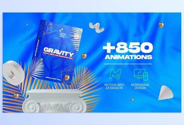 Videohive – Gravity Download v1.1 26414068 (Social Media and Broadcast Pack)