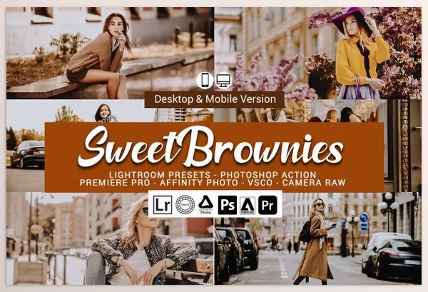 CreativeMarket – Sweet Brownies Lightroom Presets and LUTs Download 5157478