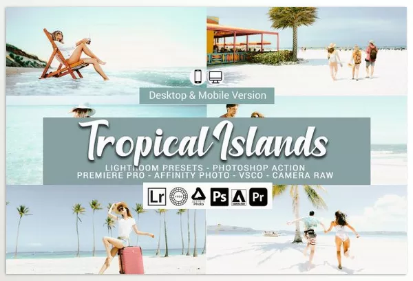 CreativeMarket – Tropical Islands Lightroom Presets Download 5157498