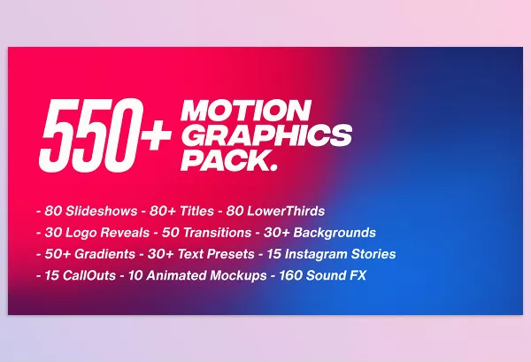 Videohive – Motion Graphics Pack 550+ Animations Pack Download 23678923
