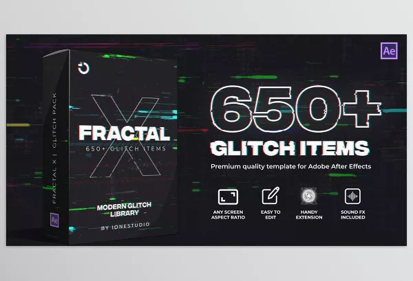 Videohive – FRACTAL X | 650+ Glitch Pack Download 36865814
