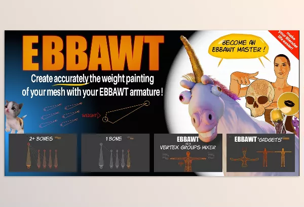 Blender – Ebbawt Download v1.0 (Accurate Weight Painting With Armature)